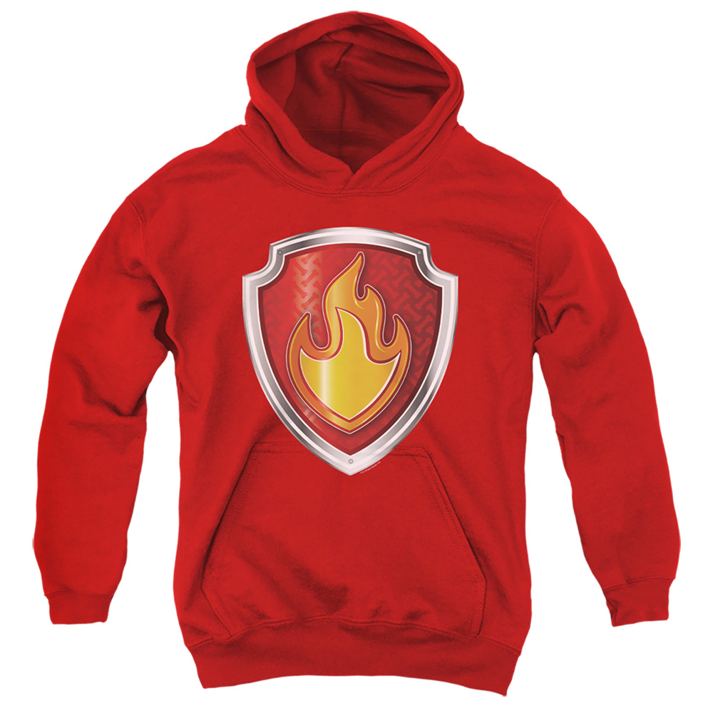 NICK714-YFTH-2 Paw Patrol Marshall Decal Youth Hooded Sweatshirt, Black - Medium