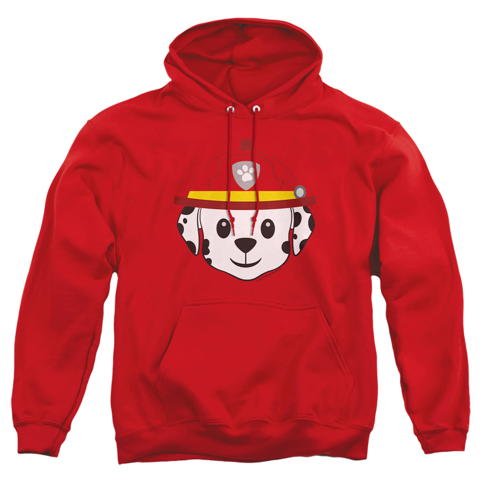 NICK10342-AFTH-2 Paw Patrol Marshall Emoji Adult Pullover Hoodie, Red - Medium