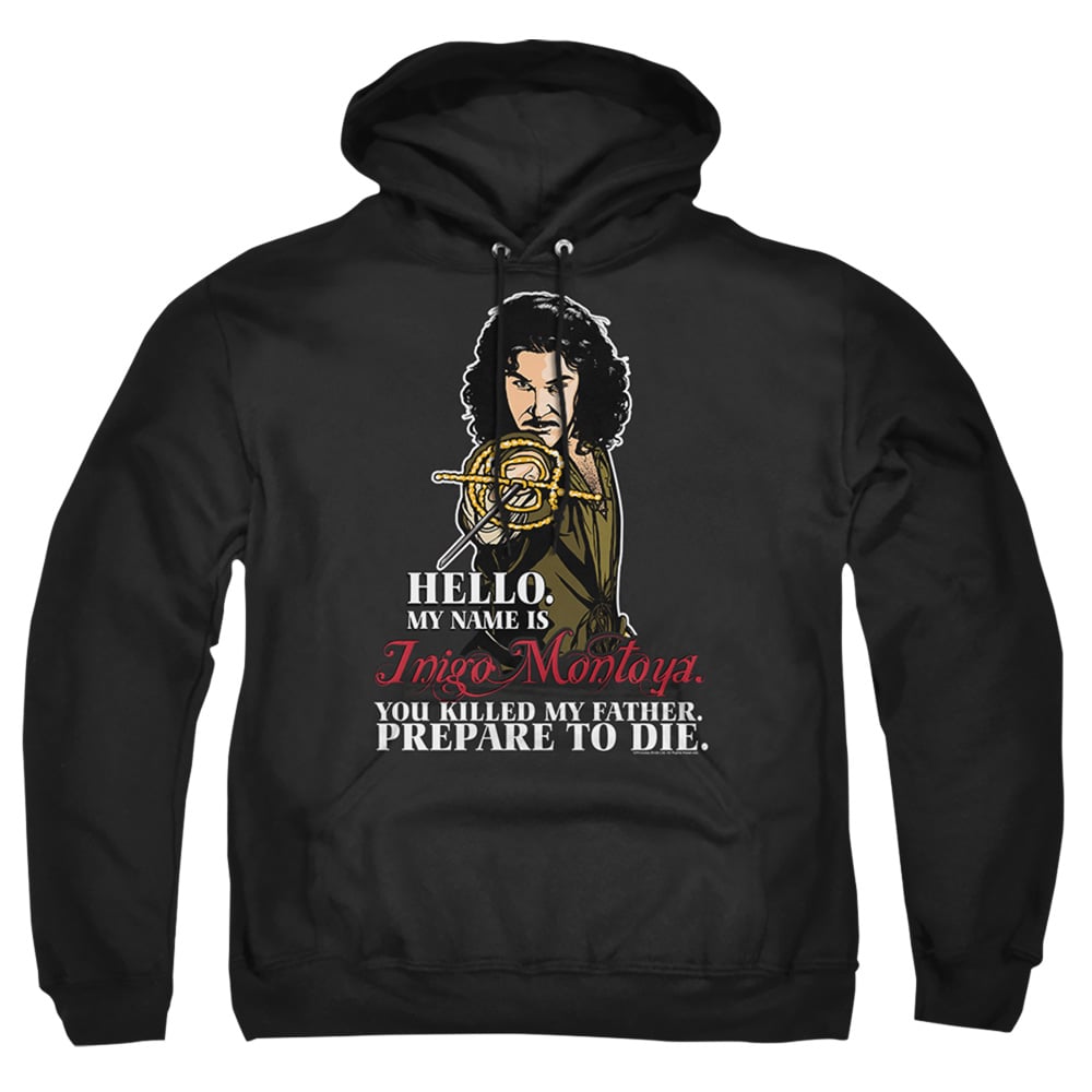 PB103F-AFTH-6 Princess Bride Hello Adult Pullover Hoodie, Black - 3X