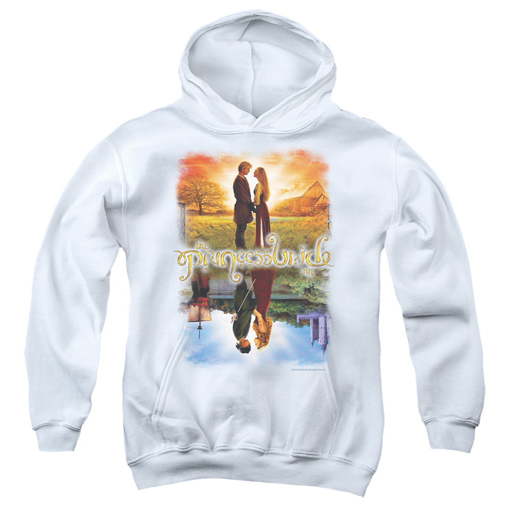 PB100B-YFTH-2 Princess Bride Poster Youth Hooded Sweatshirt, White - Medium
