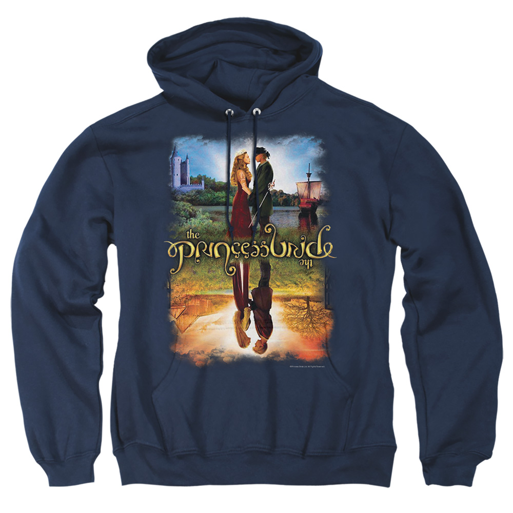 PB101G-AFTH-1 Princess Bride Poster Reflection Adult Pullover Hoodie, Navy - Small