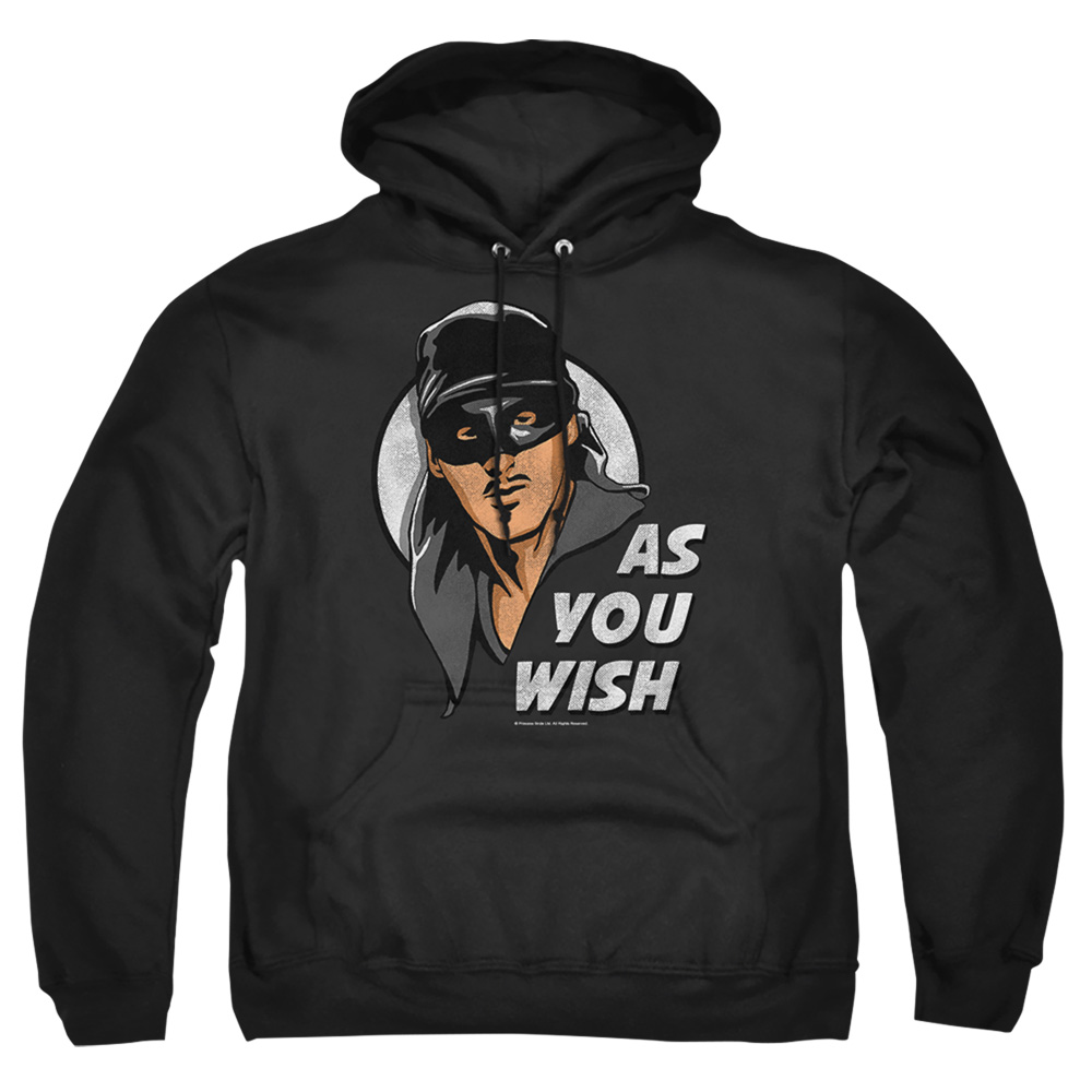 PB102-AFTH-2 Princess Bride As You Wish Adult Pullover Hoodie, Black - Medium