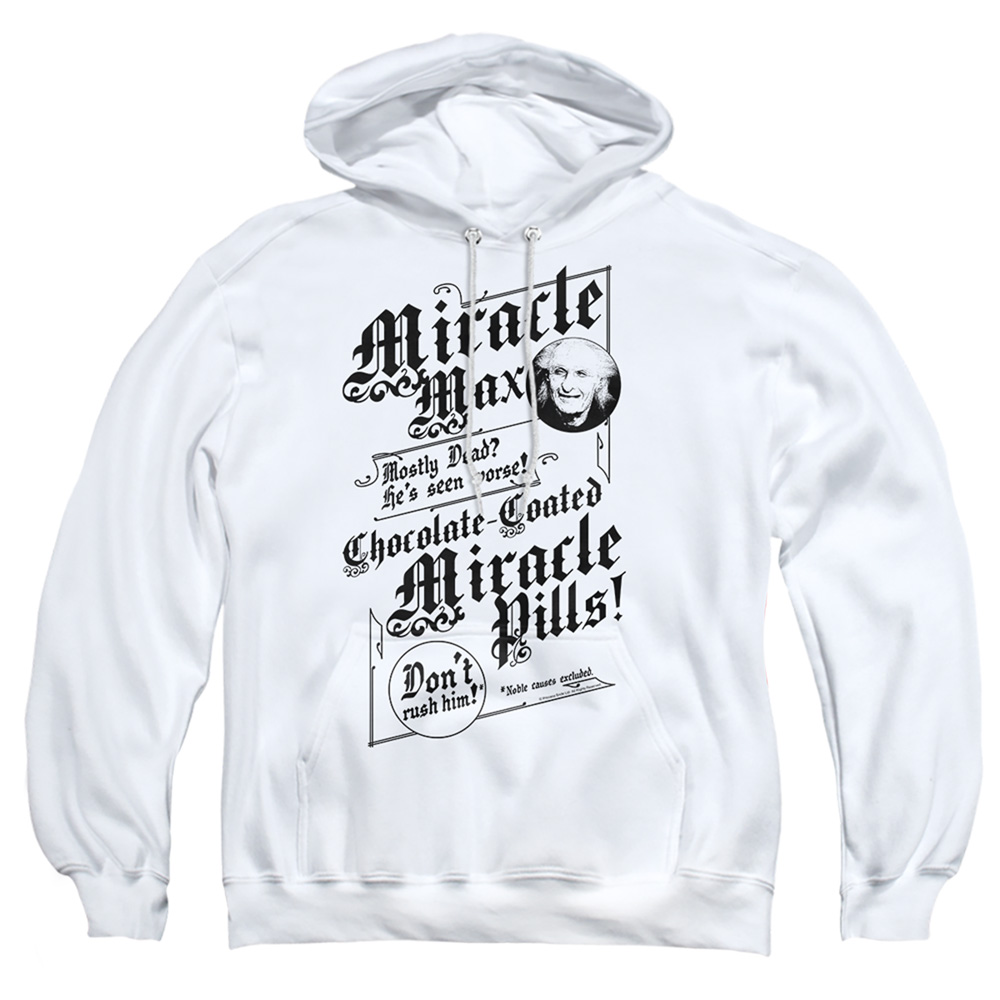 PB110N-AFTH-5 Princess Bride Miracle Max Adult Pullover Hoodie, White - 2X