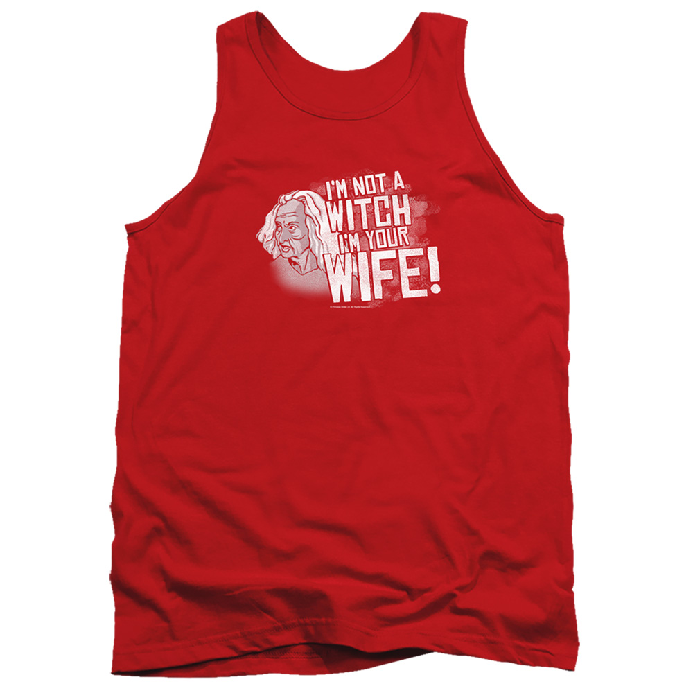 PB115E-TK-5 PB & Not A Witch Adult Tank Top, Red - 2X