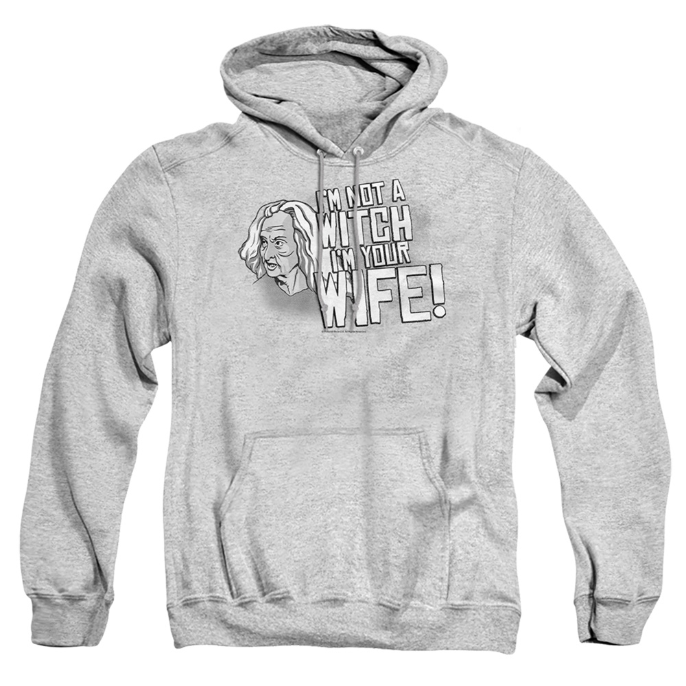 PB115G-AFTH-2 PB & Not A Witch Adult Pullover Hoodie, Athletic Heather - Medium