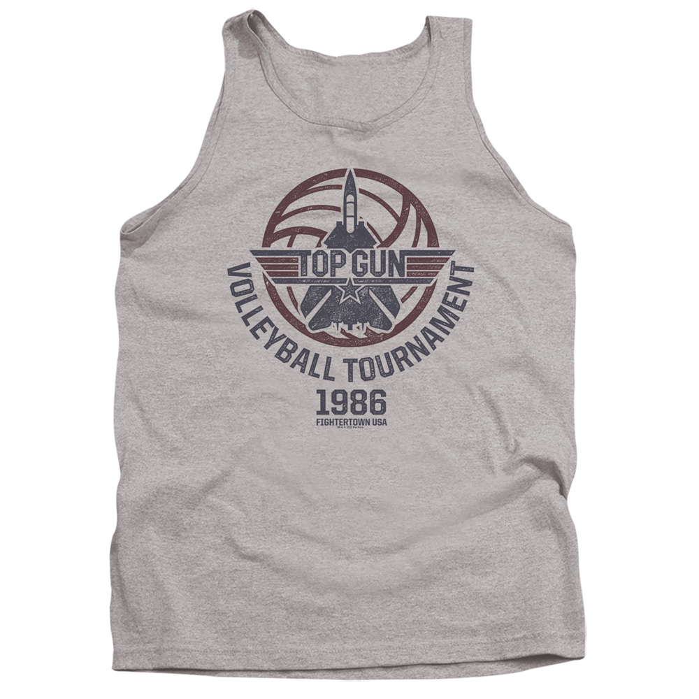 PAR842-TK-1 Paramount Top Gun Volleyball Grey Adult Tank Top, Athletic Heather - Small