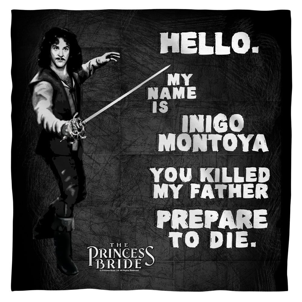 PB136-BND1-0 22 x 22 in. Princess Bride Hello Again Bandana, White