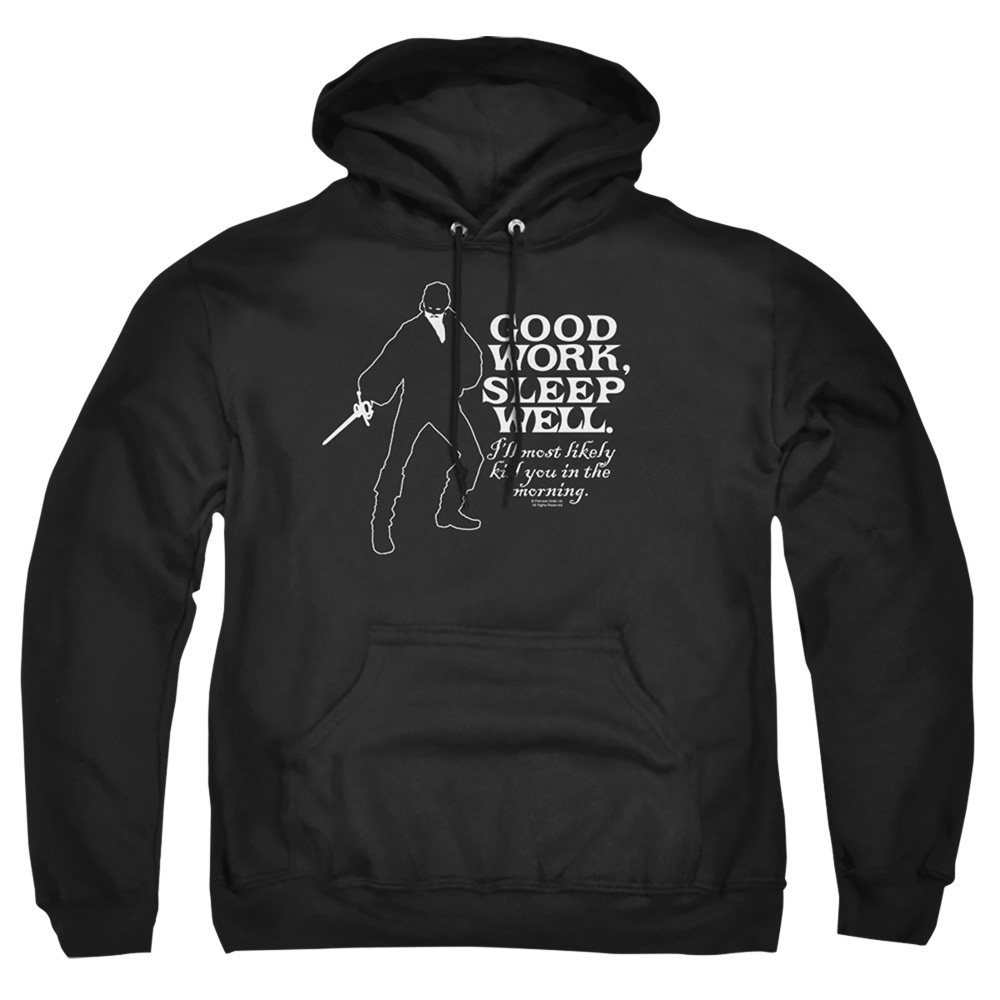 PB117C-AFTH-5 Princess Bride Good Work Adult Pullover Hoodie, Black - 2X