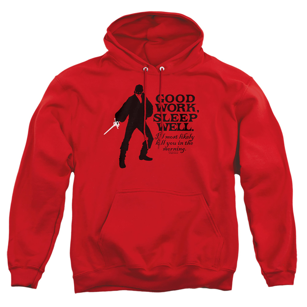 PB117D-AFTH-4 Princess Bride Good Work Adult Pullover Hoodie, Red - Extra Large