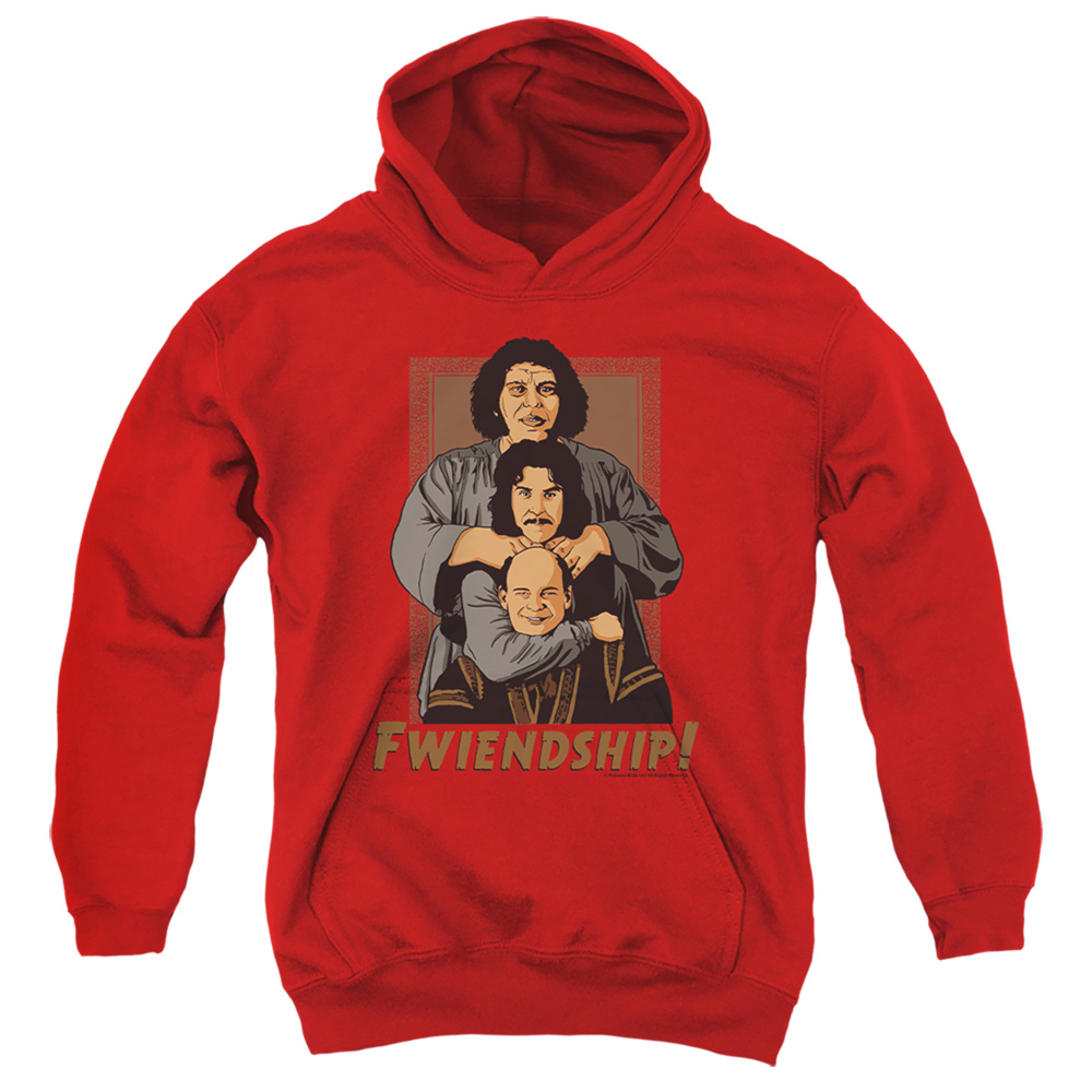 PB152C-YFTH-2 Princess Bride Friendship Youth Hooded Sweatshirt, Red - Medium