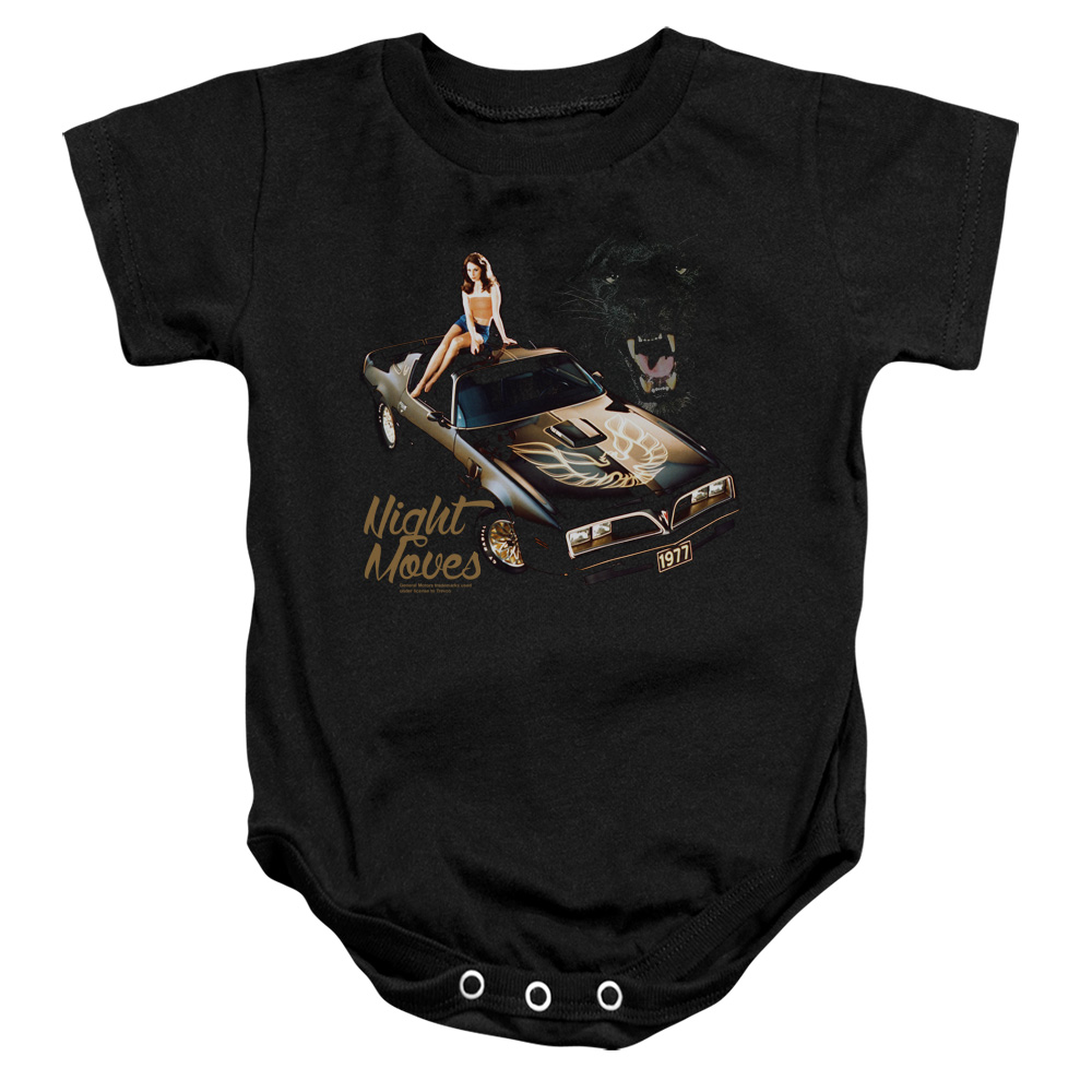 PTC108-SS-2 Pontiac Night Moves Infant Snapsuit, Black - Medium - 12 Month