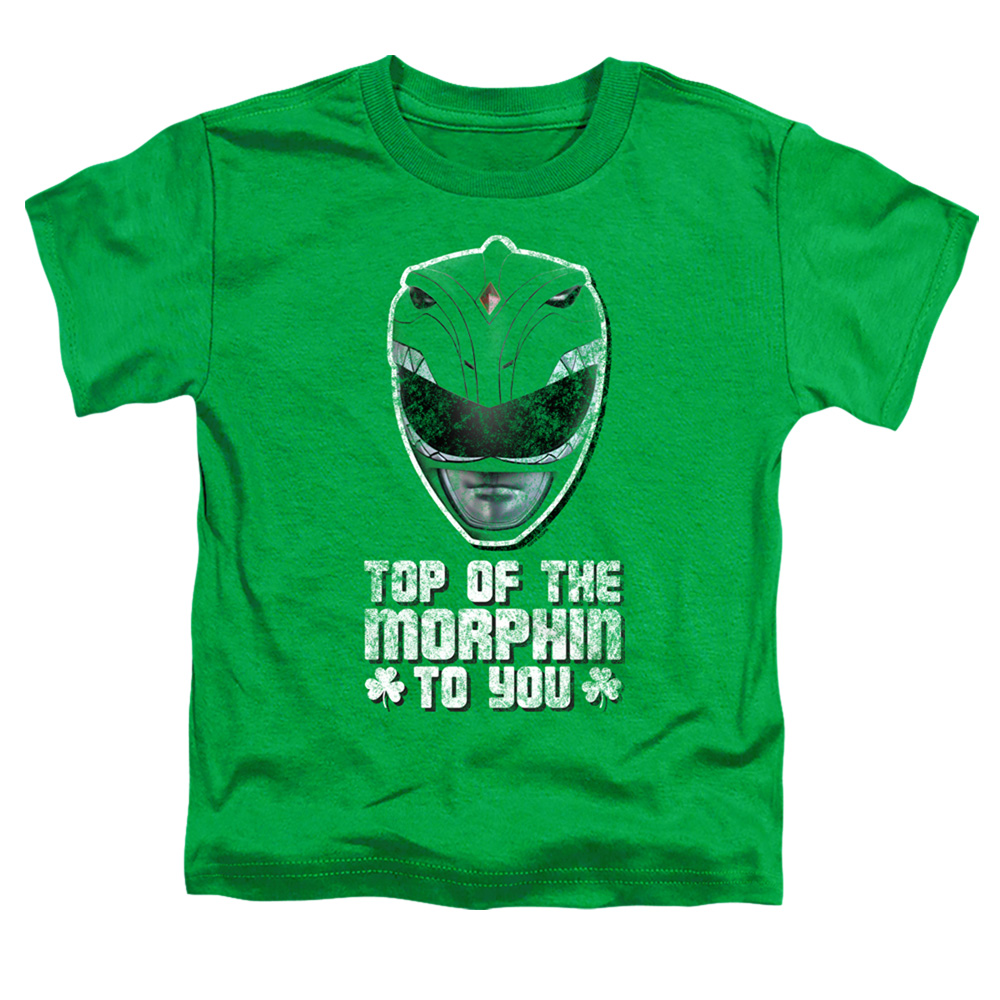 PWR183-TT-3 Power Rangers Top of the Morphin To You Toddler Short Sleeve T-Shirt, Kelly Green - Large 4T