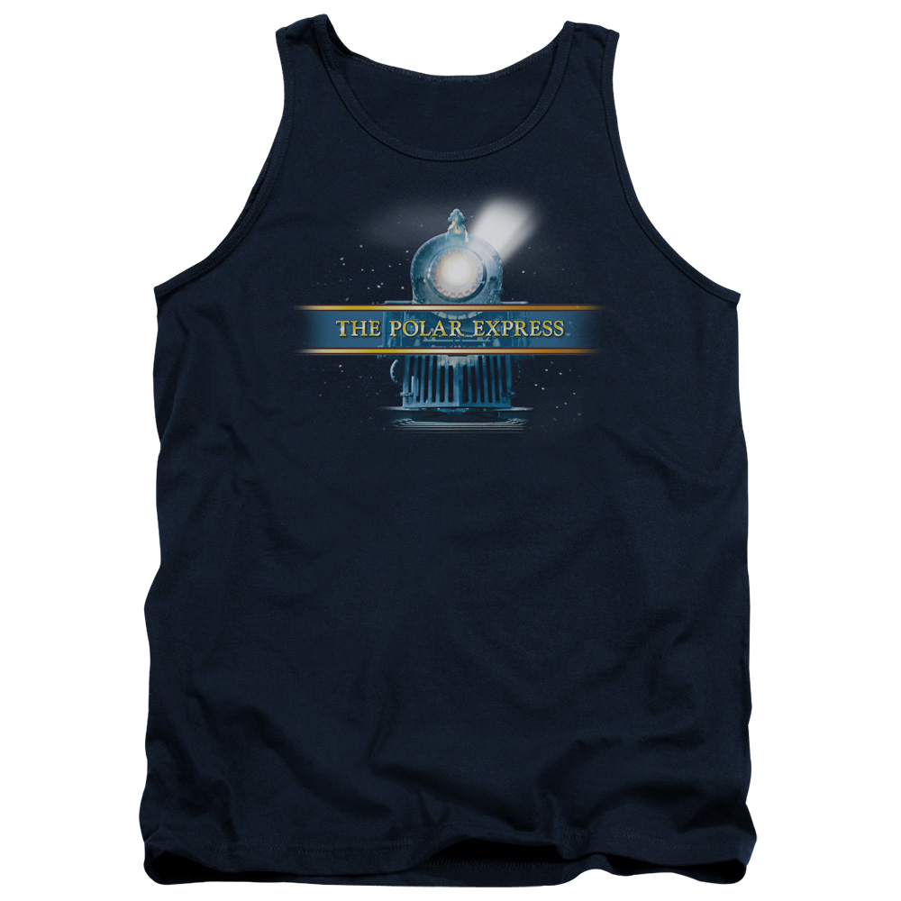 WBM375-TK-4 Polar Express Train Logo Adult Tank Top, Navy - Extra Large