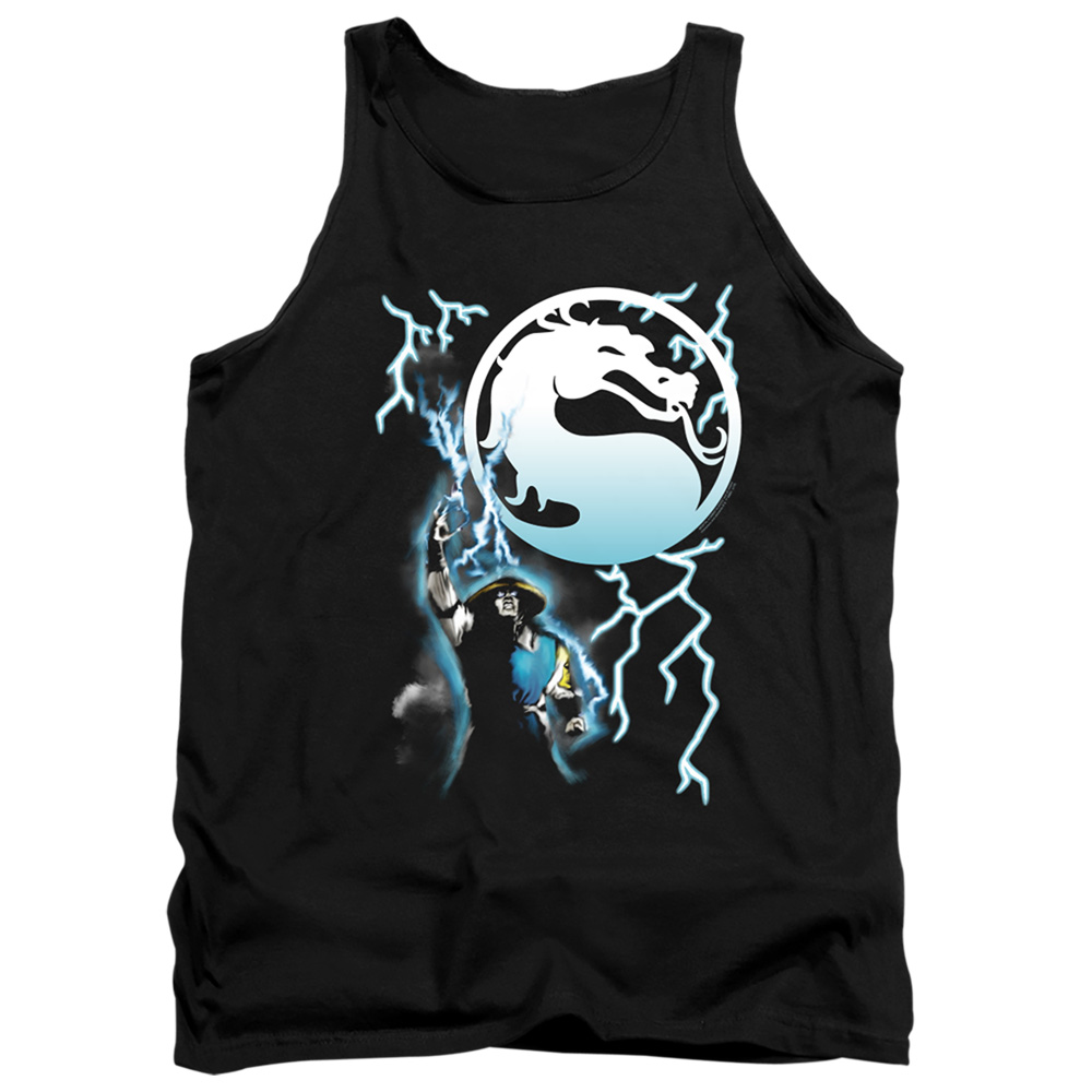 WBM926-TK-2 Mortal Kombat Klassic Raiden Adult Tank Top, Black - Medium