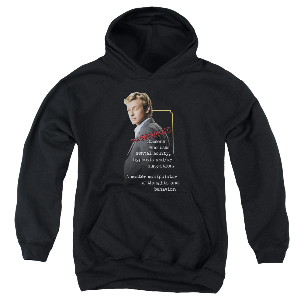 WBT163-YFTH-2 Mentalist Definition Youth Hooded Sweatshirt, Black - Medium