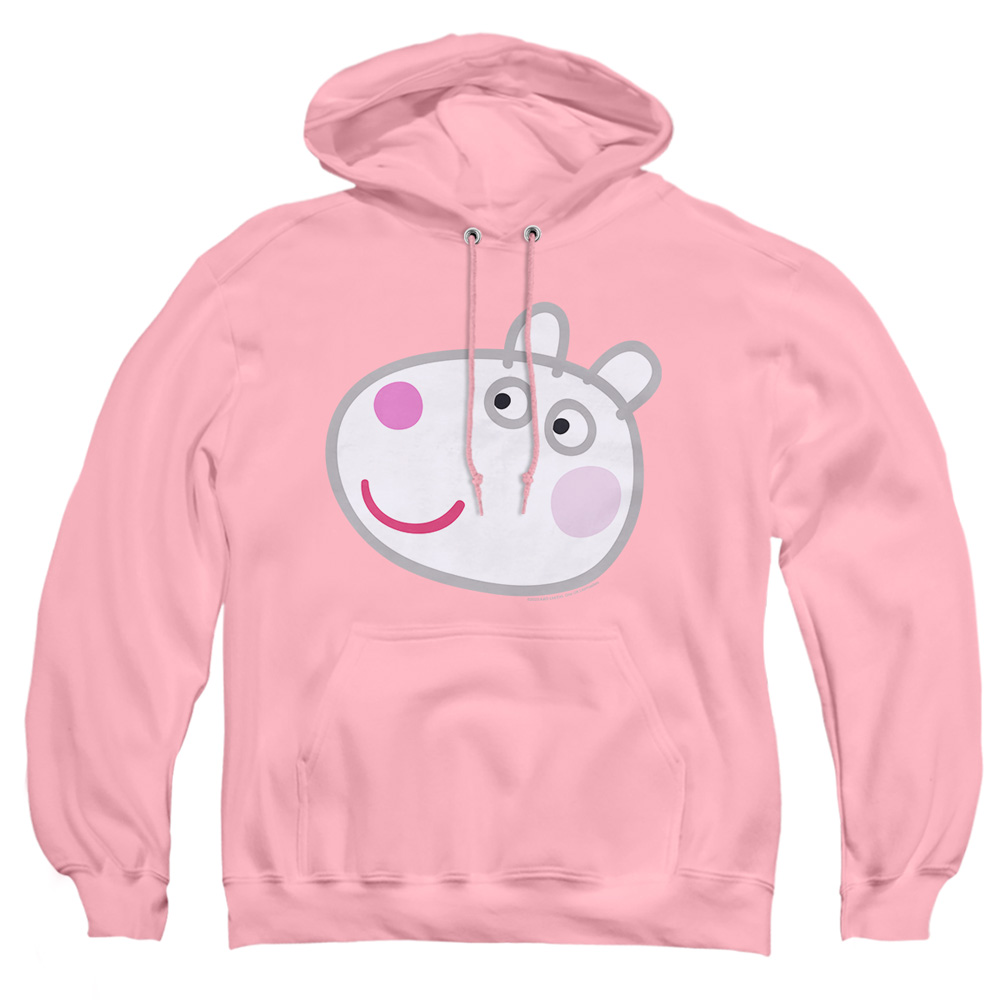 HBRO1454-AFTH-2 Peppa Pig Suzy Sheep Face Adult Pullover Hoodie, Pink - Medium