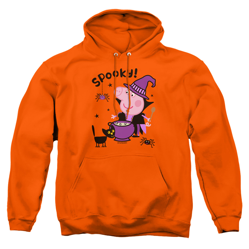 HBRO1465-AFTH-5 Peppa Pig Spooky Witch Adult Pullover Hoodie, Orange - 2X