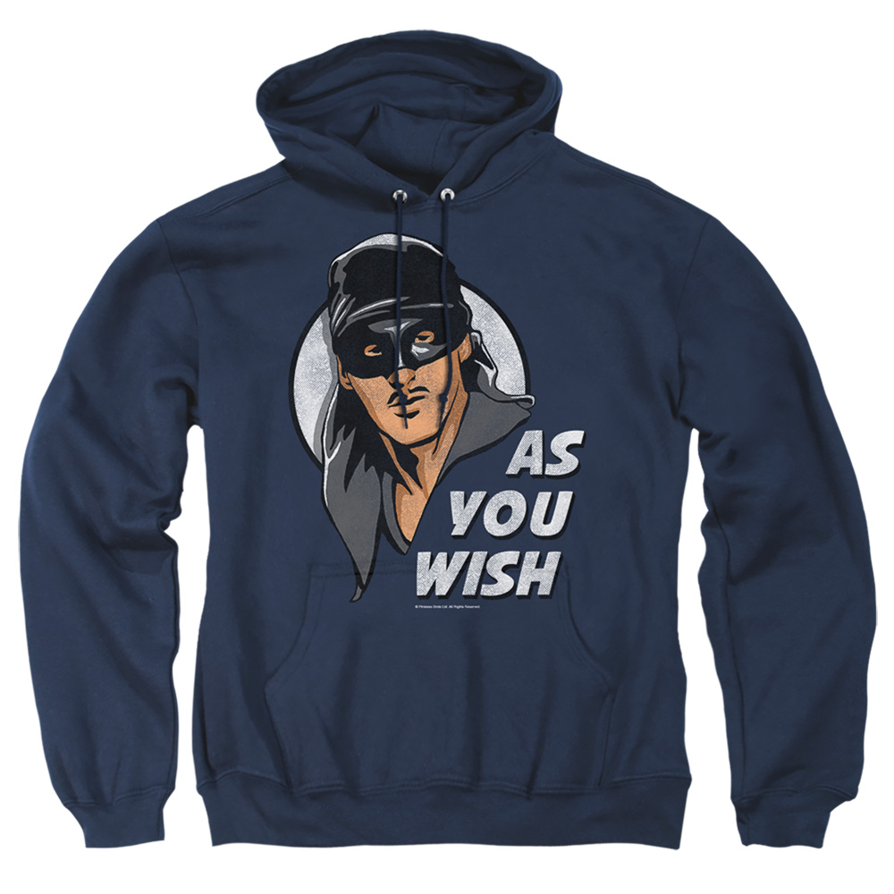 PB102K-AFTH-2 Princess Bride As You Wish Adult Pullover Hoodie, Navy - Medium