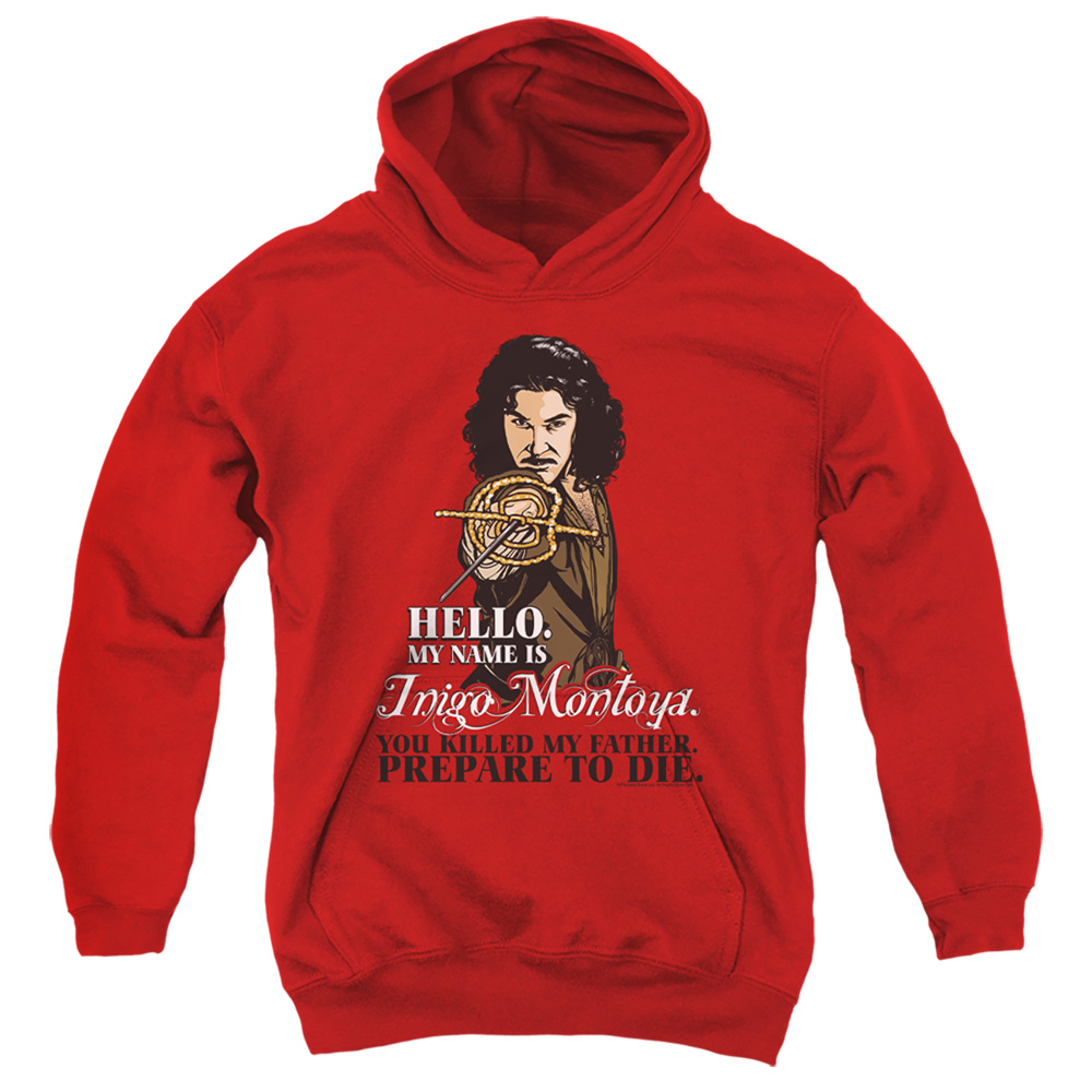 PB103C-YFTH-1 Princess Bride Hello Youth Hooded Sweatshirt, Red - Small