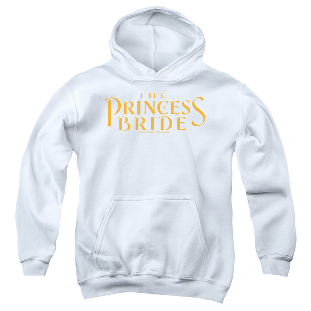 PB104B-YFTH-2 Princess Bride Logo Youth Hooded Sweatshirt, White - Medium