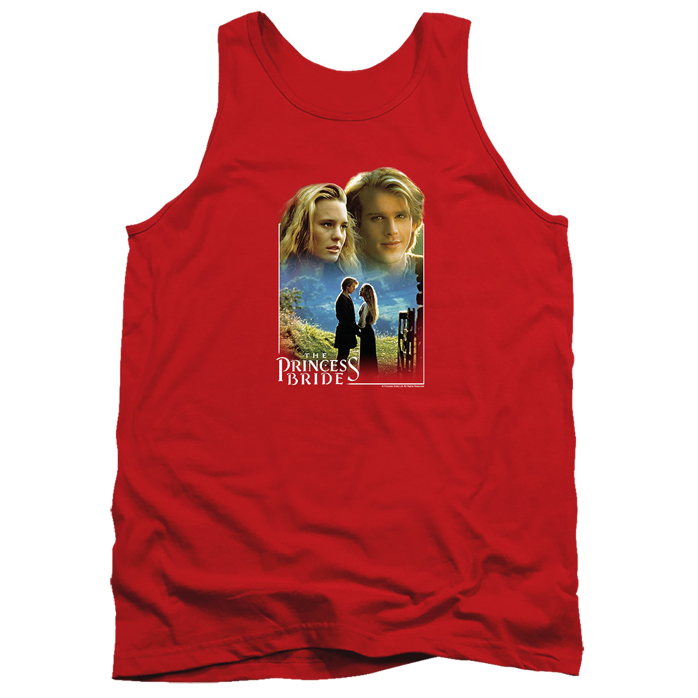 PB106C-TK-1 Princess Bride Buttercup & Westley Adult Tank Top, Red - Small