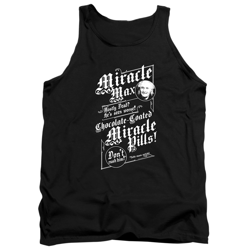 PB110F-TK-2 PB & Miracle Max Adult Tank Top, Black - Medium