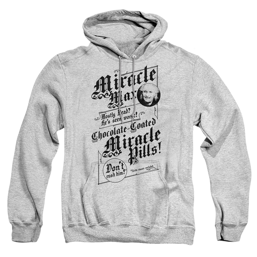 PB110H-AFTH-5 PB & Miracle Max Adult Pullover Hoodie, Athletic Heather - 2X