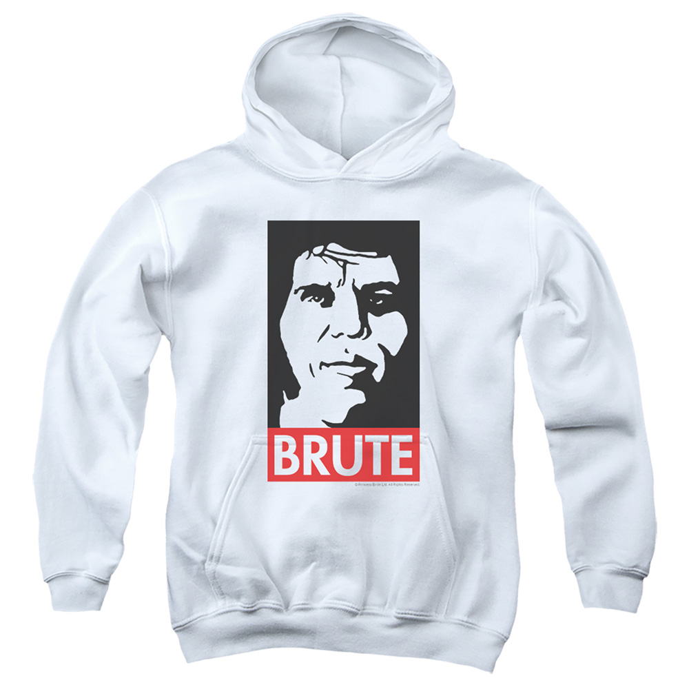 PB147-YFTH-1 Princess Bride Brute Youth Hooded Sweatshirt, White - Small