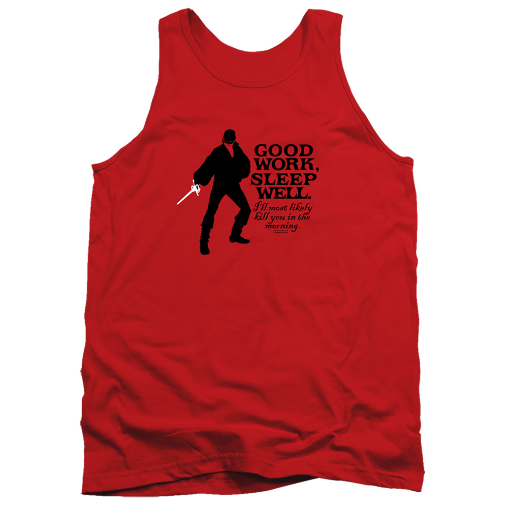 PB117D-TK-3 Princess Bride Good Work Adult Tank Top, Red - Large