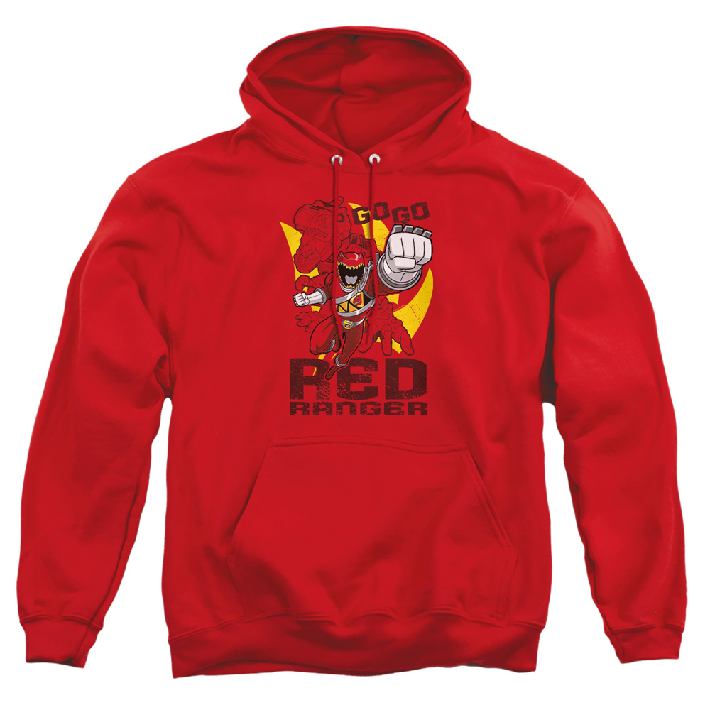 PWR2201-AFTH-2 Power Rangers Go Red Adult Pullover Hoodie, Red - Medium
