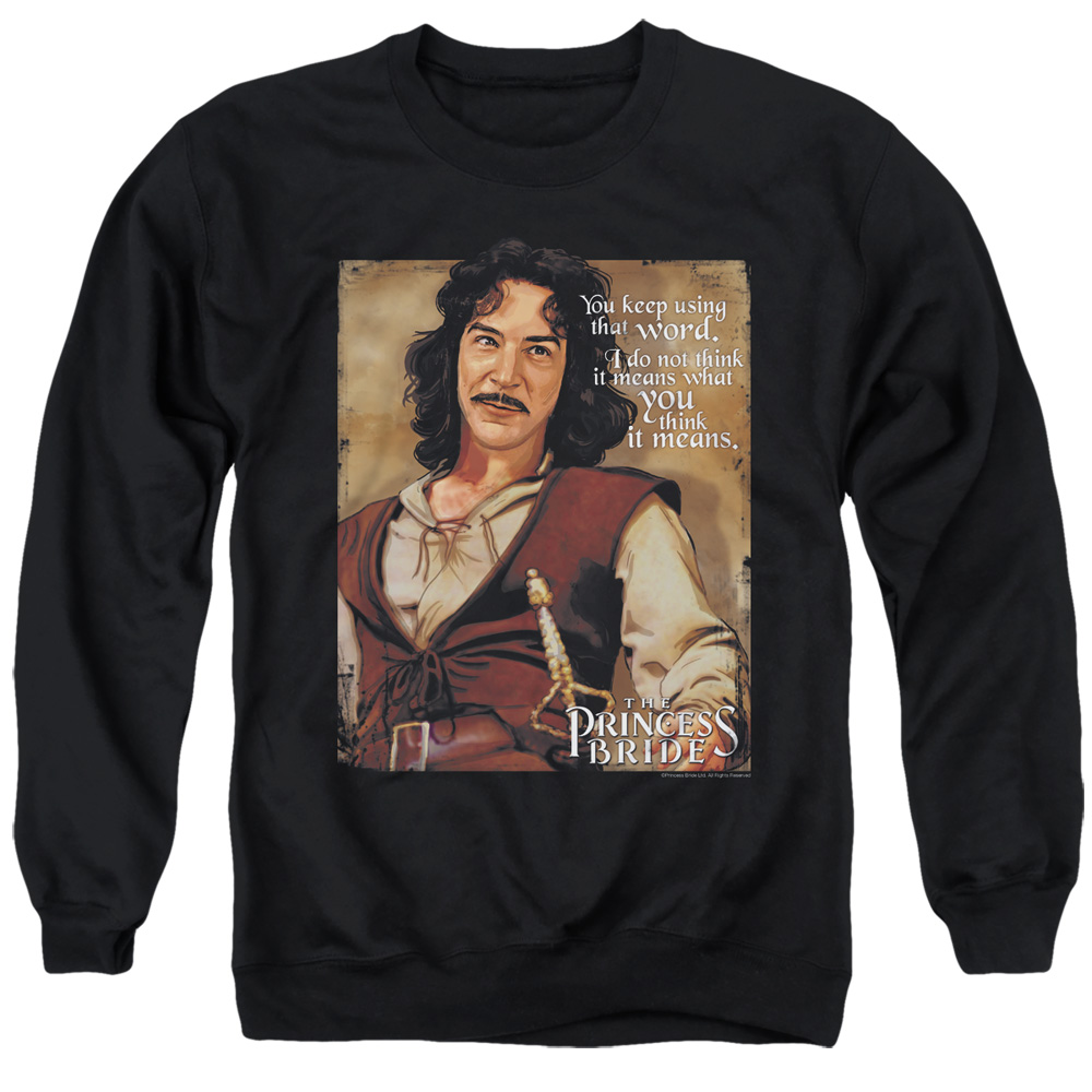 PB159-AS-2 PB & Word Adult Crewneck Sweatshirt, Black - Medium