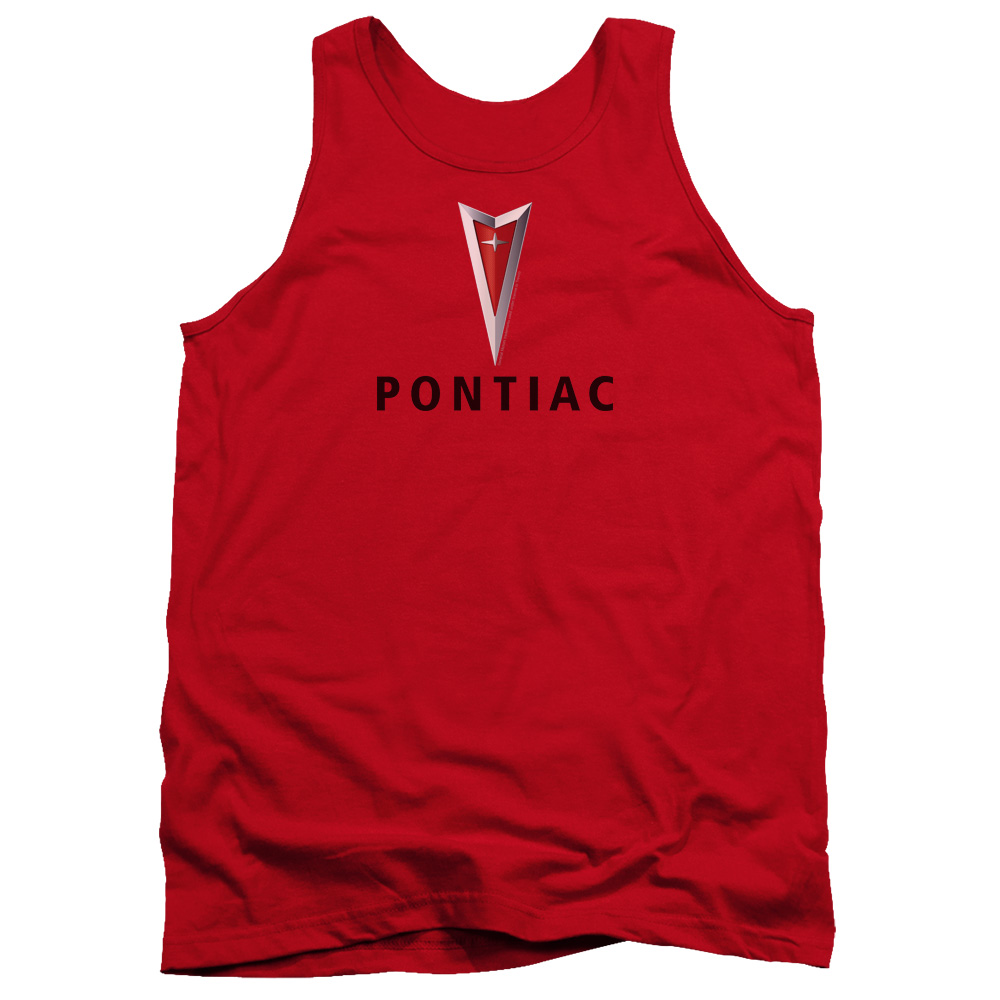 PTC111-TK-2 Pontiac Centered Arrowhead Adult Tank Top, Red - Medium