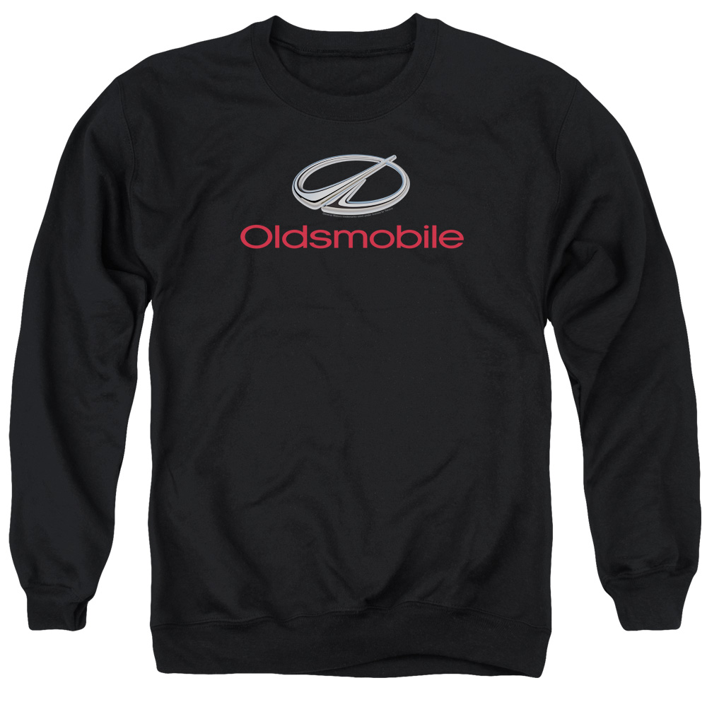 OLS100-AS-2 Oldsmobile Modern Logo Adult Crewneck Sweatshirt, Black - Medium