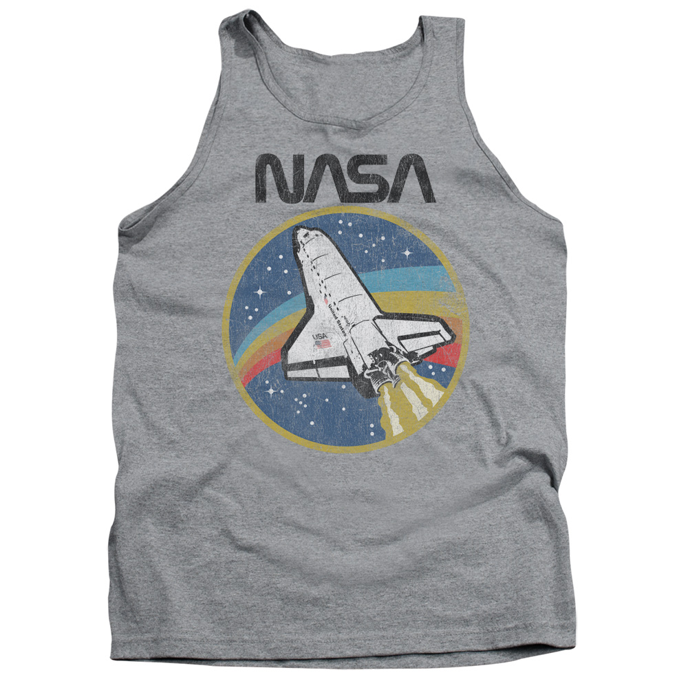 NASA109-TK-2 NASA Shuttle Adult Tank Top, Athletic Heather - Medium