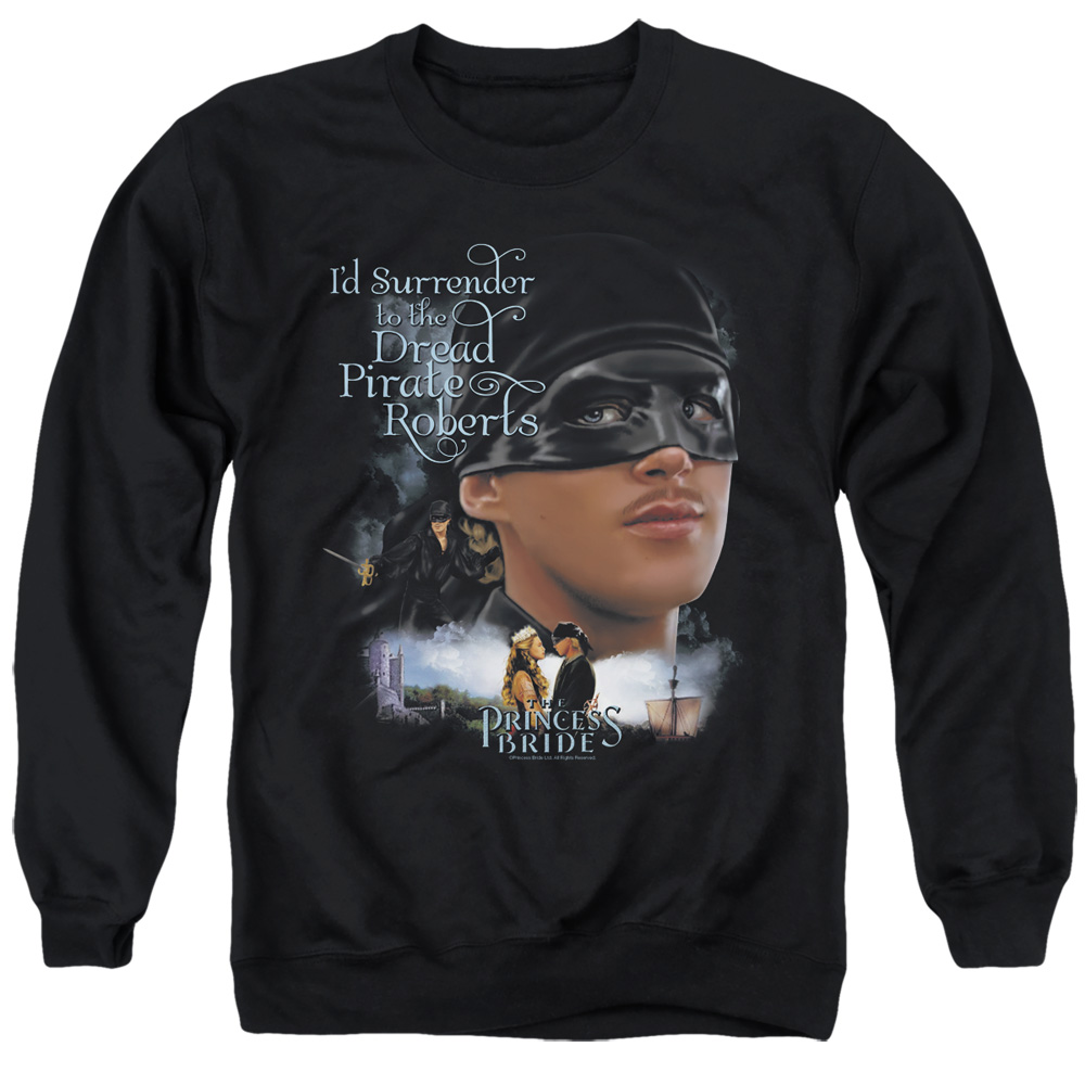 PB158-AS-1 PB & Surrender Adult Crewneck Sweatshirt, Black - Small