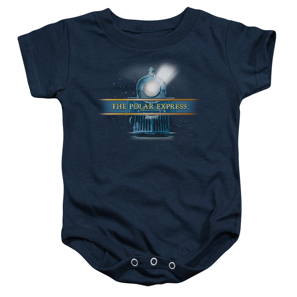 WBM375-SS-2 Polar Express Train Logo Infant Snapsuit, Navy - Medium - 12 Month