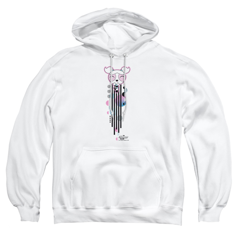 CN710-AFTH-2 Powerpuff Girls Bubbles Streak Adult Pullover Hoodie, White - Medium