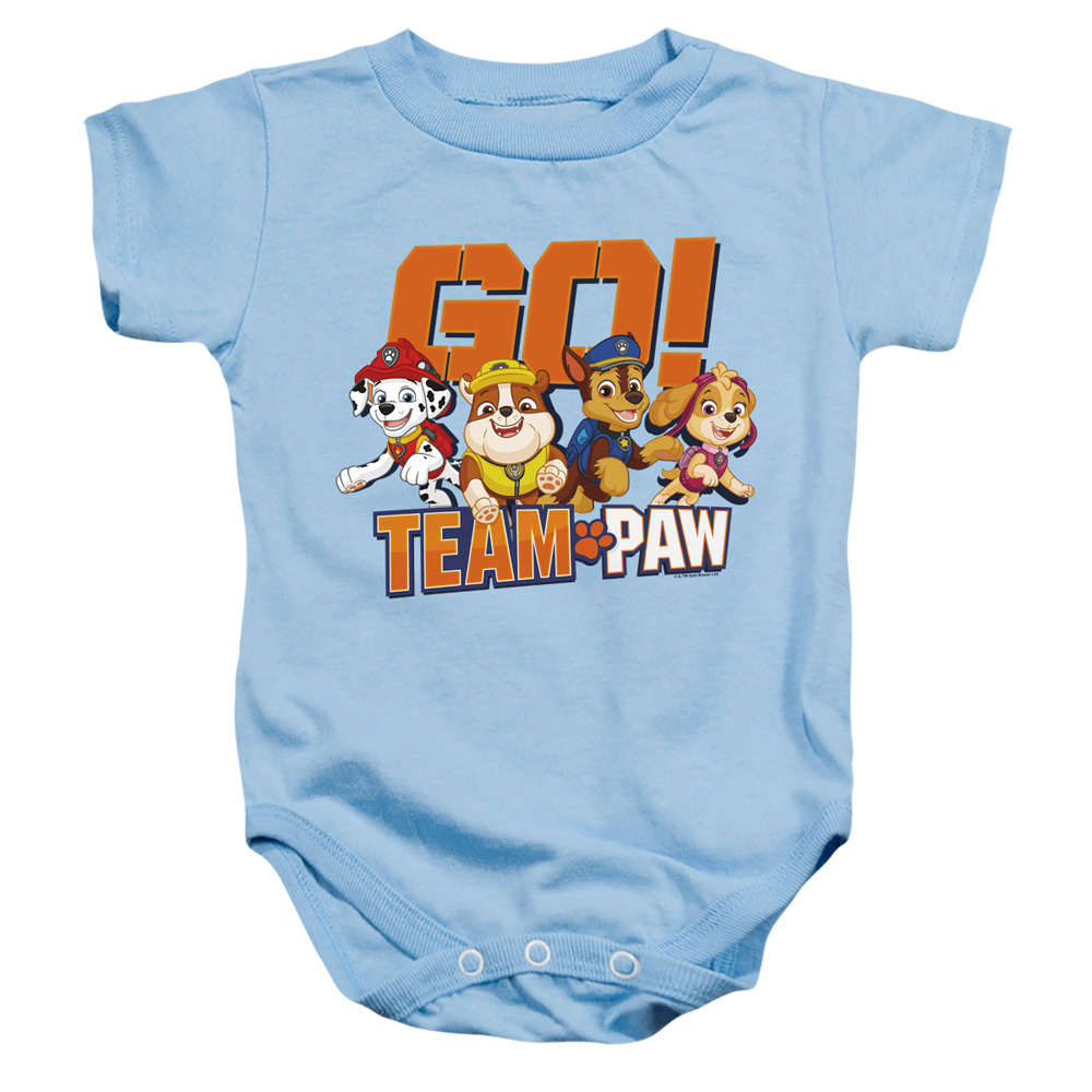 NICK701-SS-2 Paw Patrol Go Team Paw Infant Snapsuit, Light Blue - Medium - 12 Month