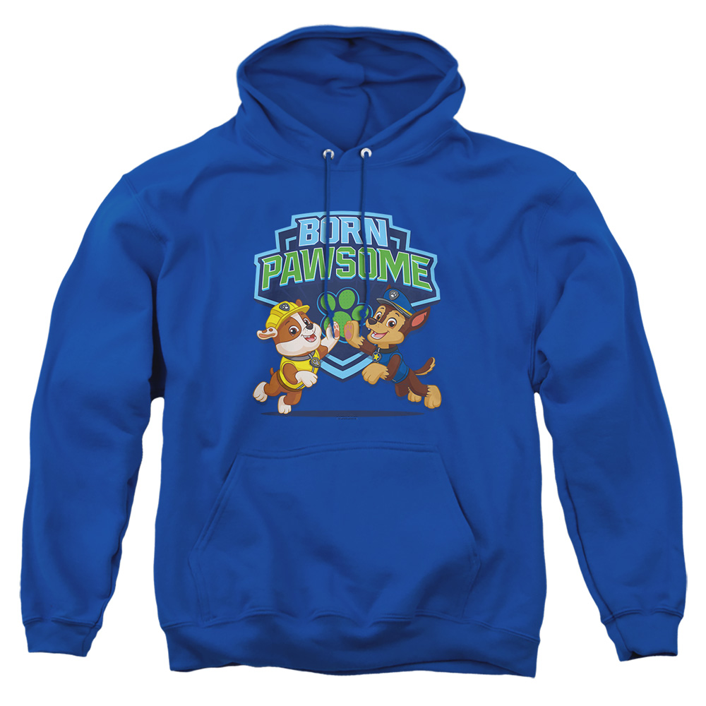 NICK690-AFTH-2 Paw Patrol Born Pawsome Adult Pullover Hoodie, Royal - Medium
