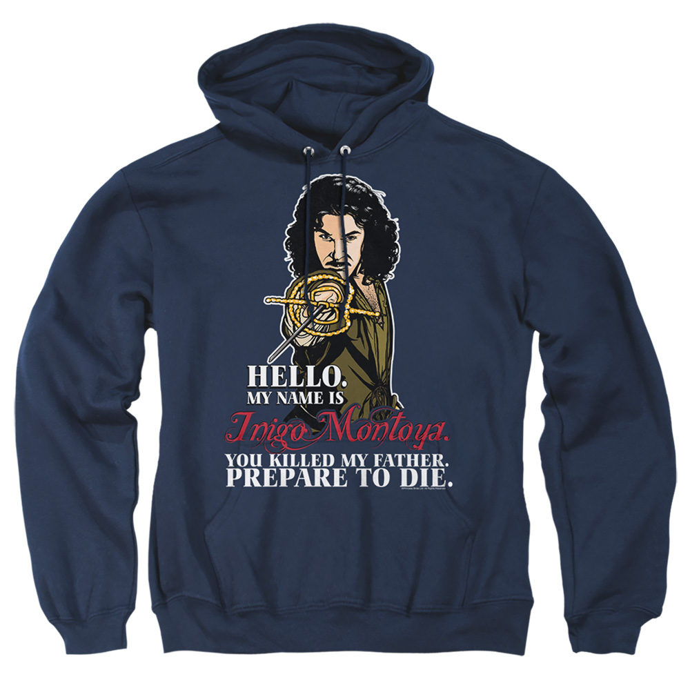 PB103L-AFTH-5 Princess Bride Hello Adult Pullover Hoodie, Navy - 2X