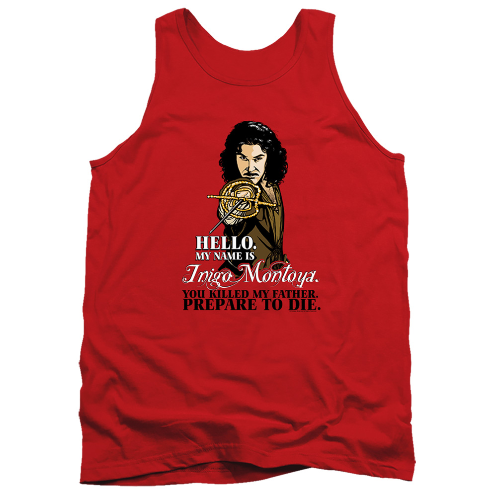 PB103C-TK-2 Princess Bride Hello Adult Tank Top, Red - Medium