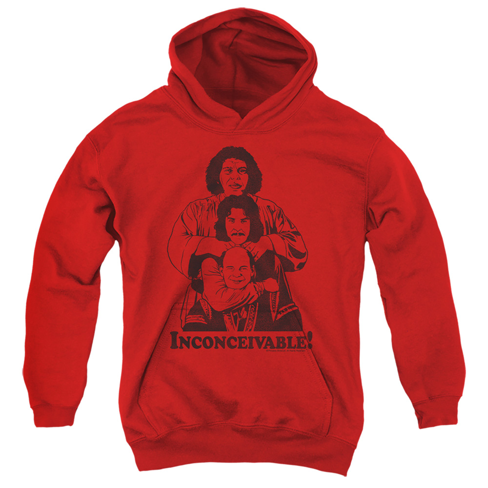 PB105E-YFTH-3 Princess Bride Inconceivable Youth Hooded Sweatshirt, Red - Large