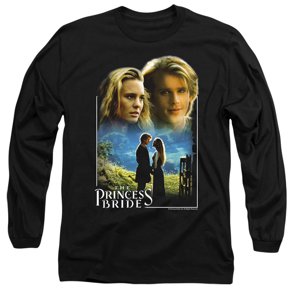 PB106-AL-5 Princess Bride Buttercup & Westley Adult Long Sleeve T-Shirt, Black - 2X