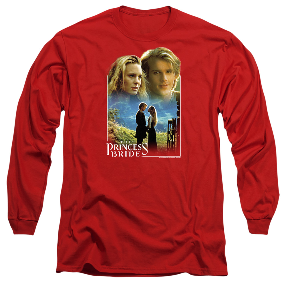 PB106C-AL-3 Princess Bride Buttercup & Westley Adult Long Sleeve T-Shirt, Red - Large