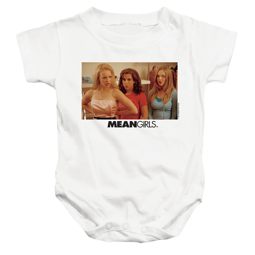 PAR892-SS-1 Mean Girls Film Still Infant Snapsuit, White - Small - 6 Month