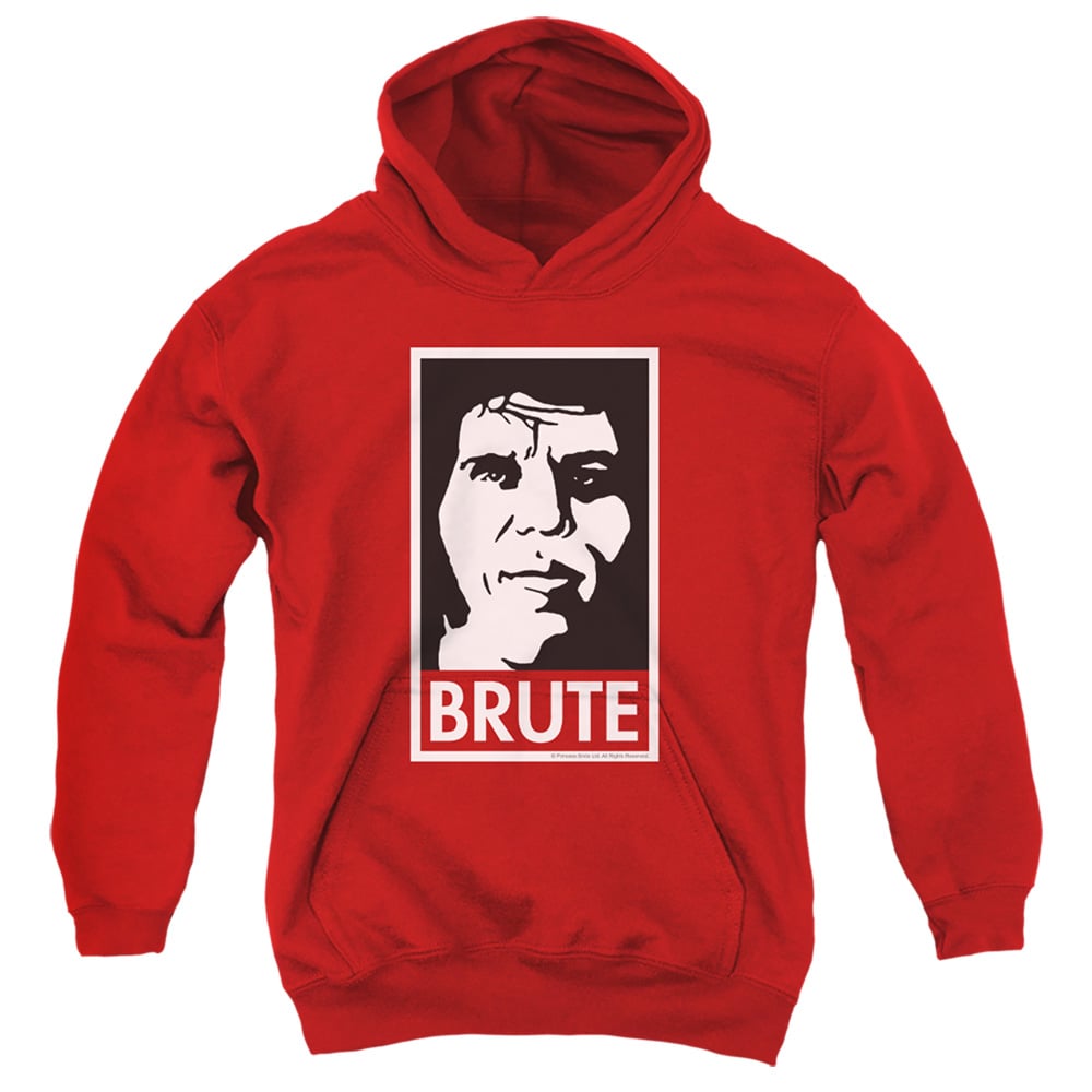 PB147C-YFTH-2 Princess Bride Brute Youth Hooded Sweatshirt, Red - Medium