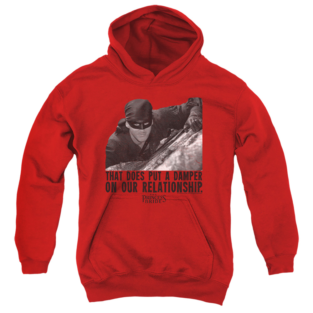 PB149C-YFTH-3 Princess Bride Damper Youth Hooded Sweatshirt, Red - Large