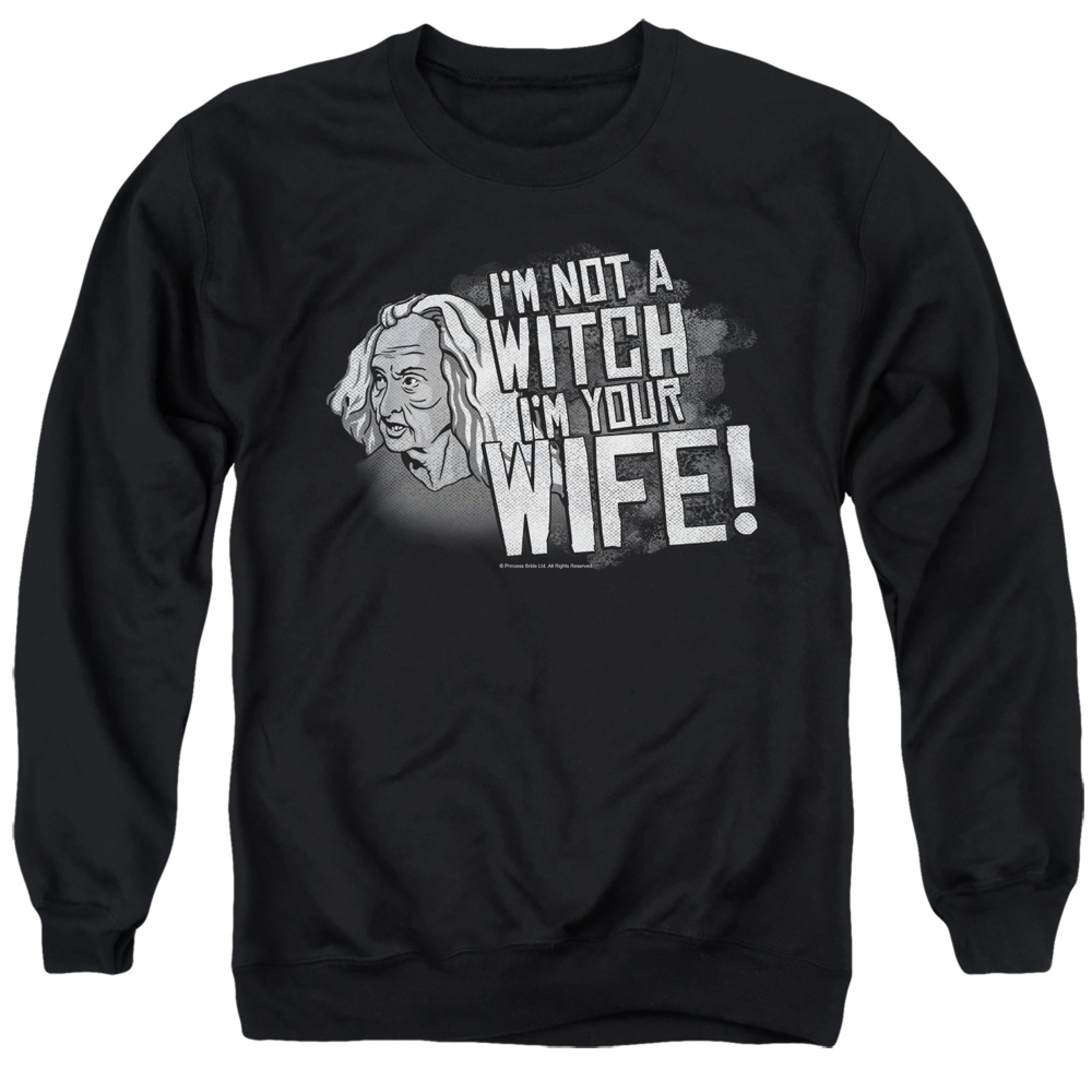 PB115F-AS-4 PB & Not A Witch Adult Crewneck Sweatshirt, Black - Extra Large