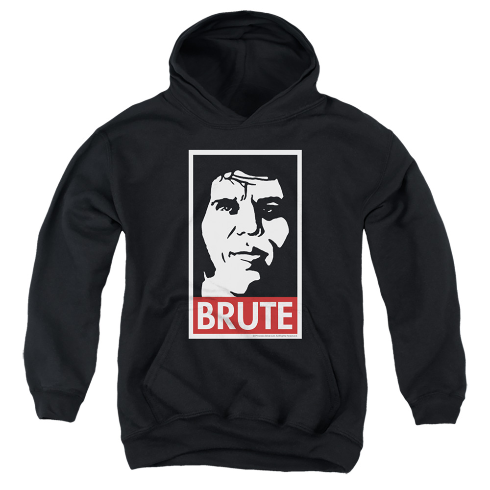 PB147B-YFTH-3 Princess Bride Brute Youth Hooded Sweatshirt, Black - Large