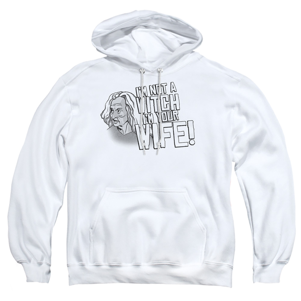PB115M-AFTH-5 Princess Bride Not A Witch Adult Pullover Hoodie, White - 2X